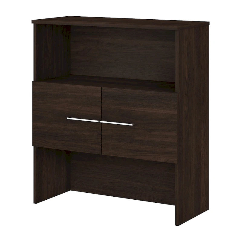 36W Bookcase Hutch | Open Shelves + Closed Cabinet | 100 lb Capacity | ANSI/BIFMA Certified
