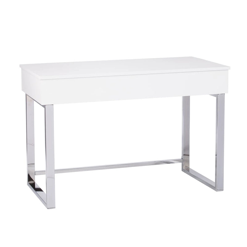 Adjustable Height Sit-Stand Desk | White | Home Office | Ergonomic Workstation