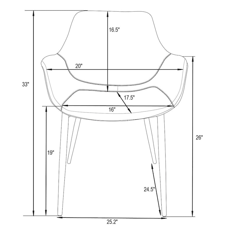 Dining Arm Chair Set of 2 | Distressed Leather | Gold Iron Legs | 265 lb Capacity | 33H Modern