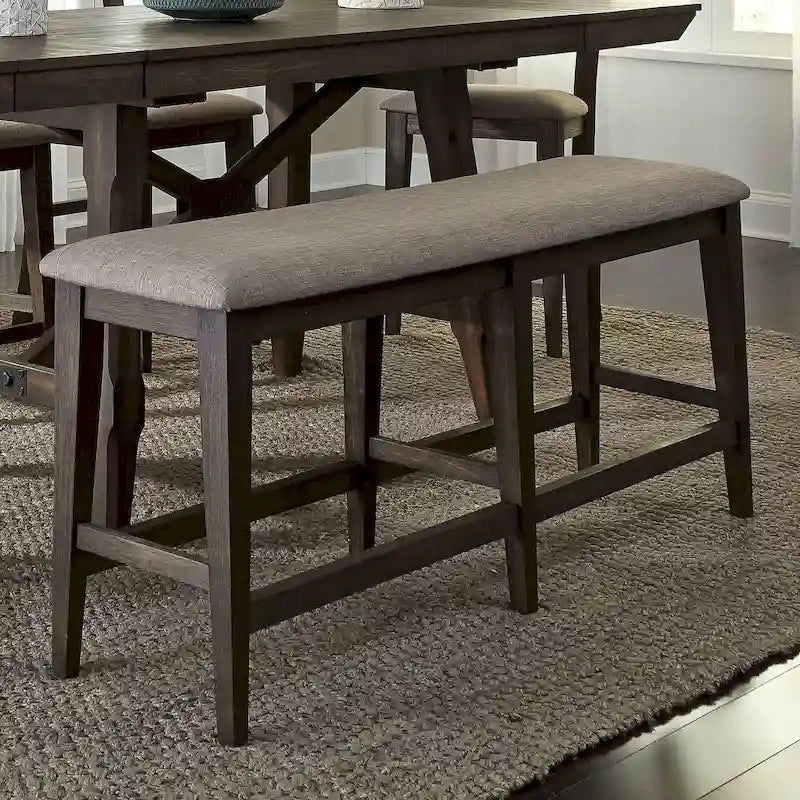 Double Bridge Dark Chestnut Counter Bench