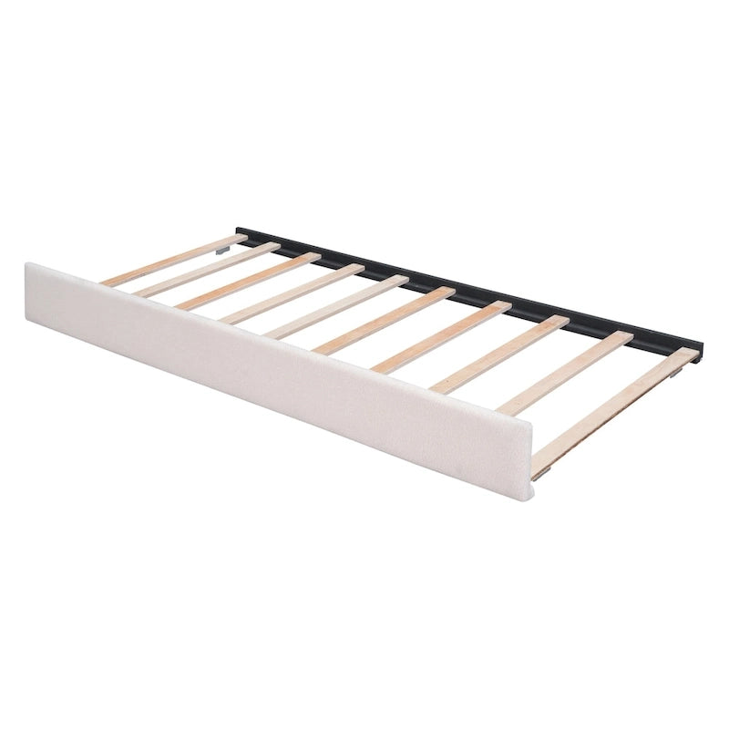 Upholstered Platform Bed with Trundle