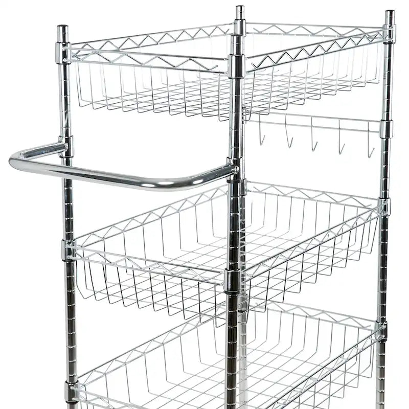 Organize It All 4 Tier Utility Cart - 23.62 x 17.78 x 47.24