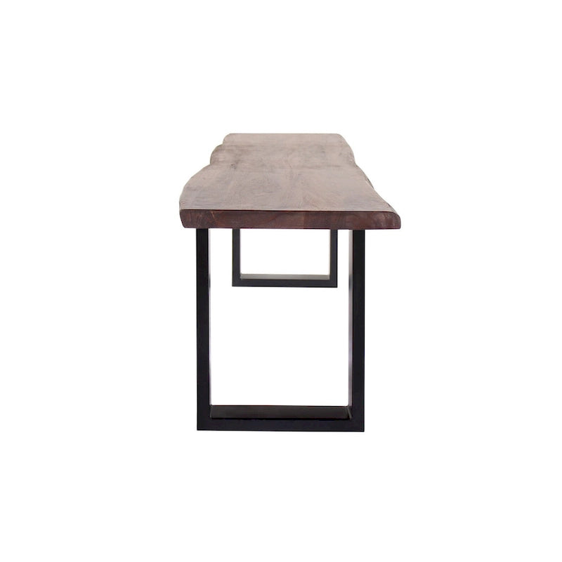 Jessore Handmade Live Edge Acacia Wood & Iron Dining Bench