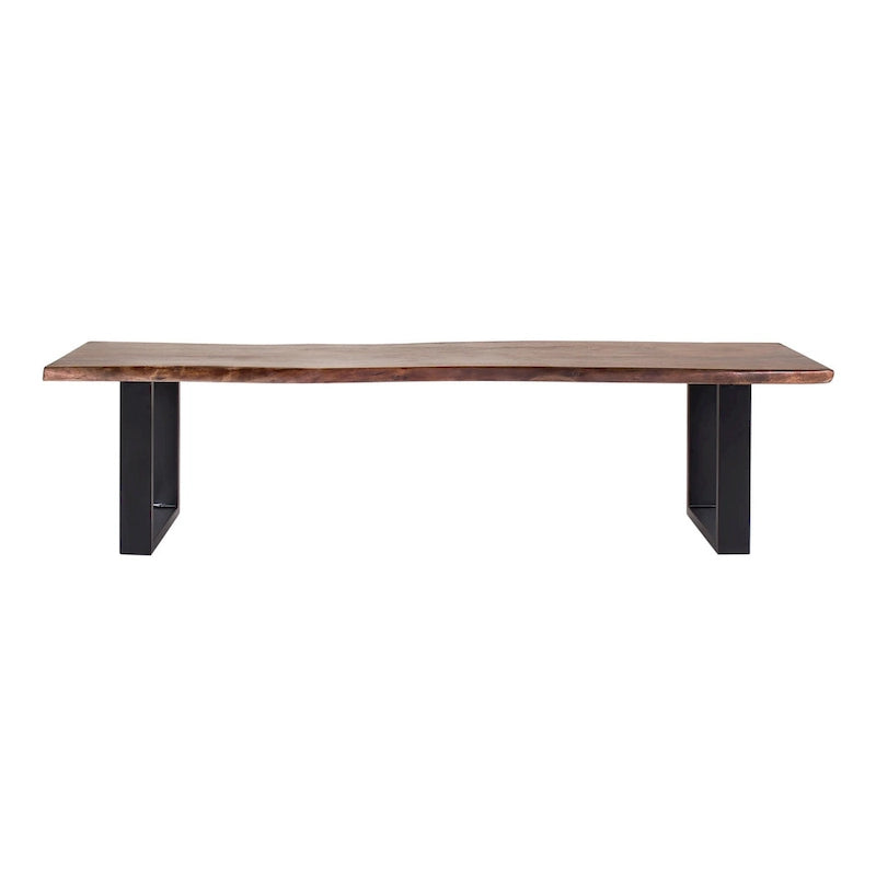 Jessore Handmade Live Edge Acacia Wood & Iron Dining Bench