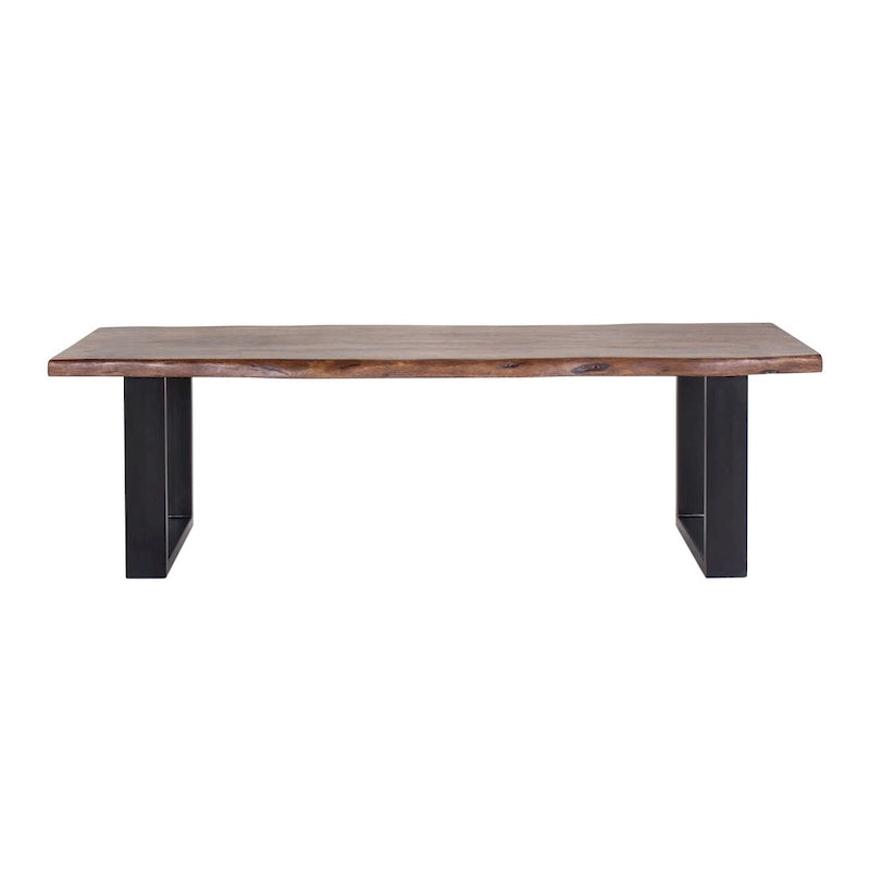 Jessore Handmade Live Edge Acacia Wood & Iron Dining Bench