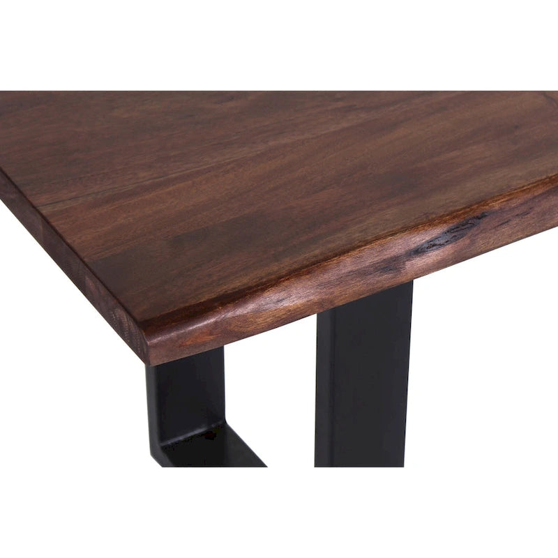 Jessore Handmade Live Edge Acacia Wood & Iron Dining Bench