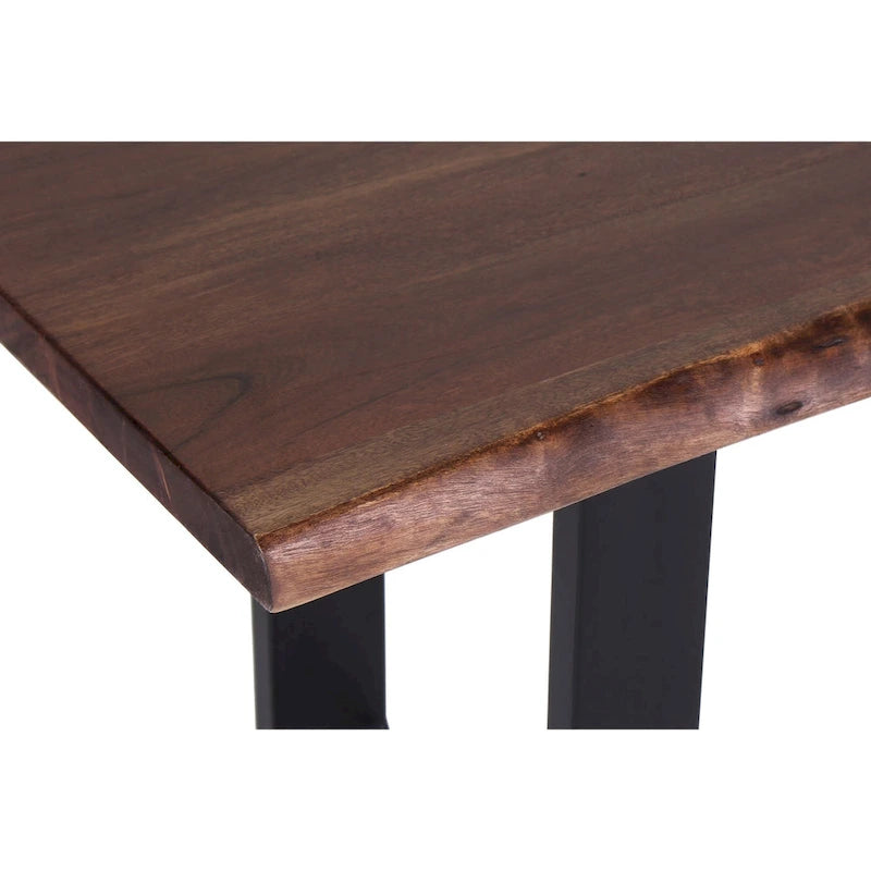 Jessore Handmade Live Edge Acacia Wood & Iron Dining Bench