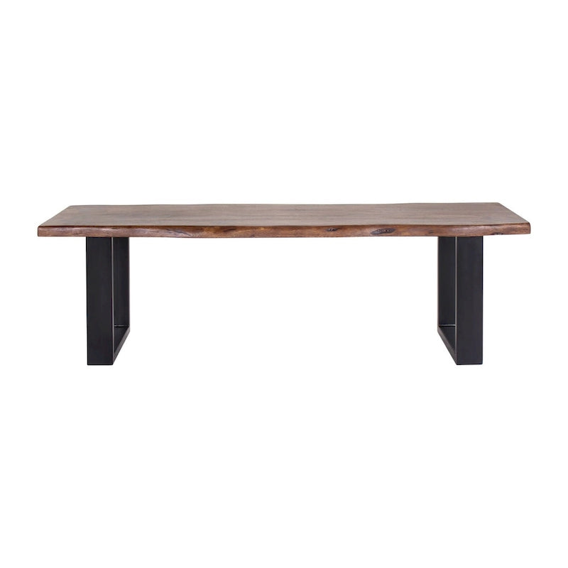 Jessore Handmade Live Edge Acacia Wood & Iron Dining Bench