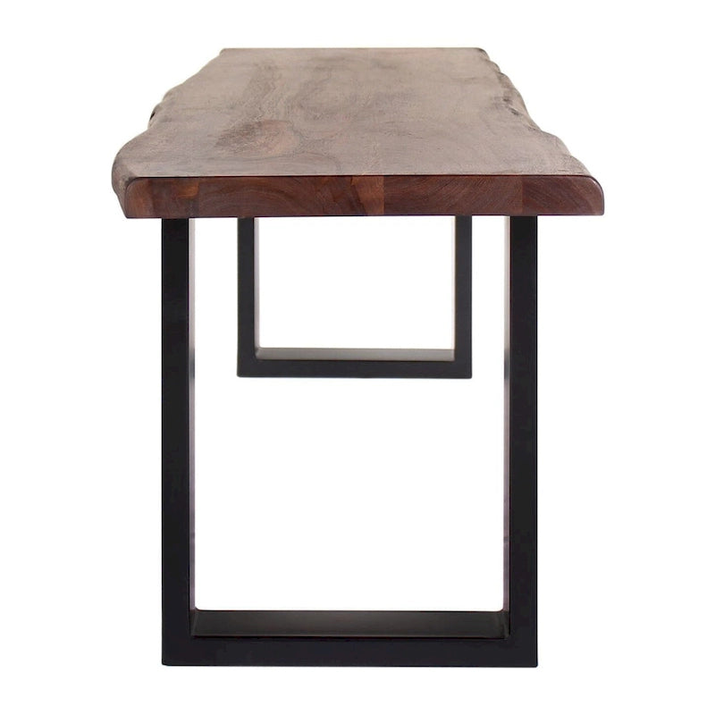 Jessore Handmade Live Edge Acacia Wood & Iron Dining Bench