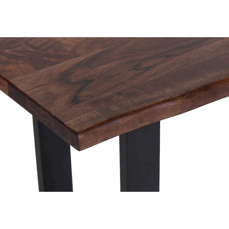 Jessore Handmade Live Edge Acacia Wood & Iron Dining Bench