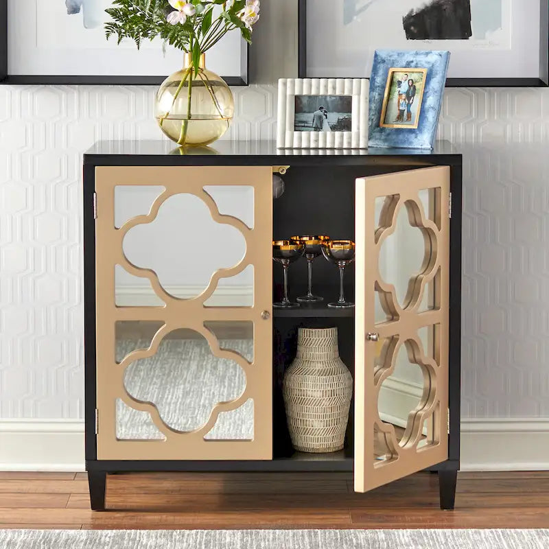 Lifestorey Broadway Mirrored Double Door Cabinet