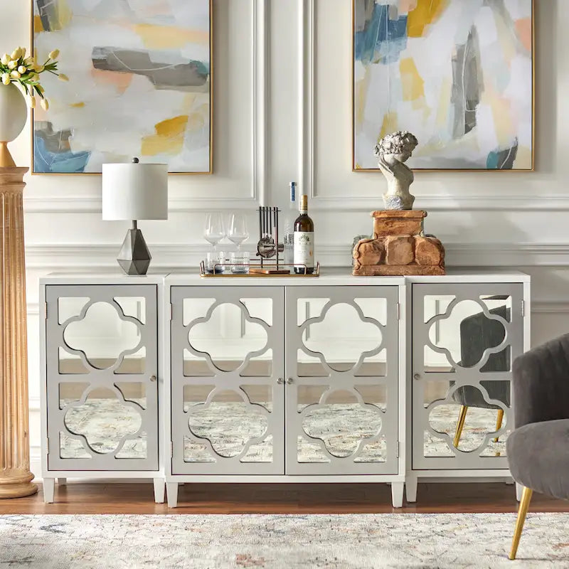Lifestorey Broadway Mirrored Double Door Cabinet