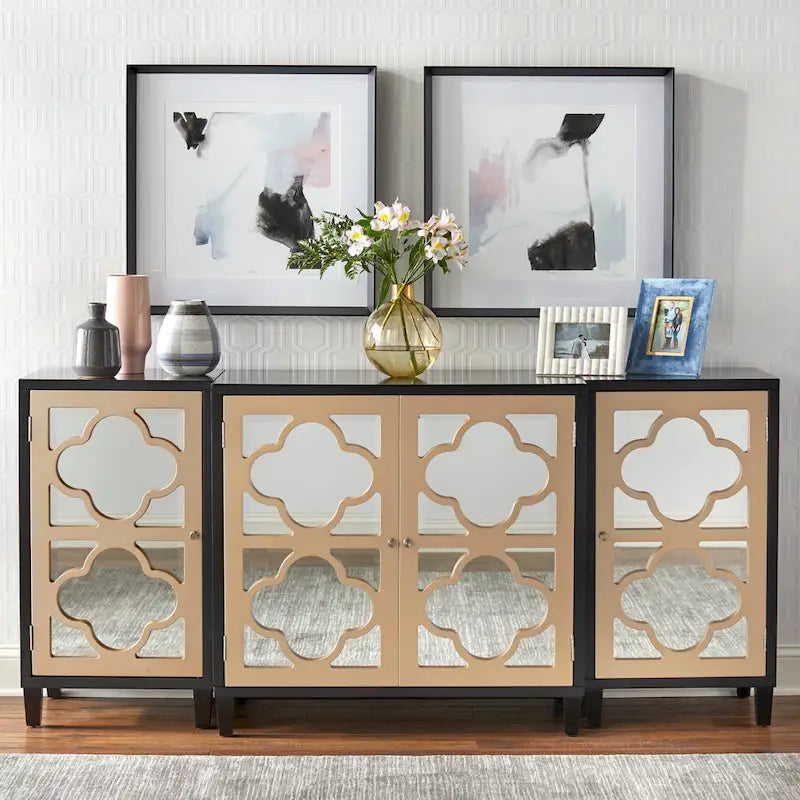 Lifestorey Broadway Mirrored Double Door Cabinet