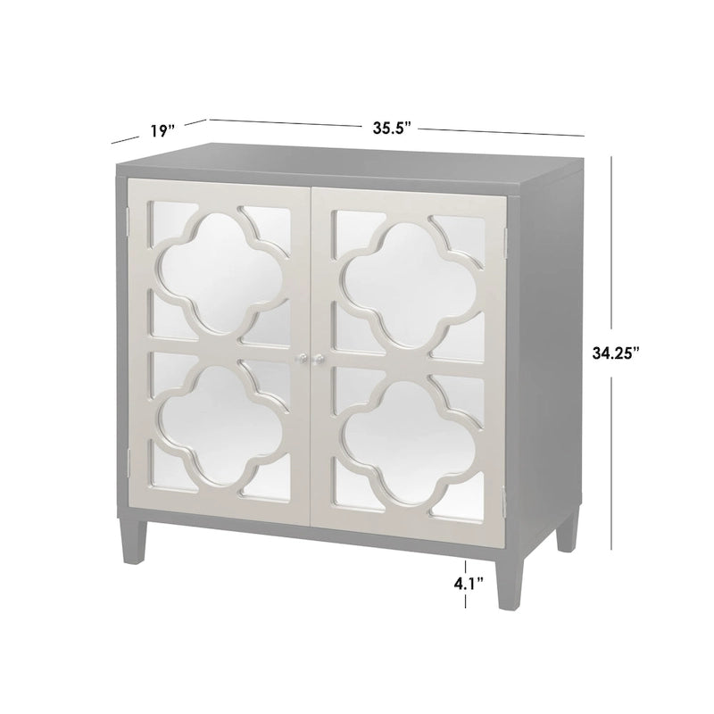 Lifestorey Broadway Mirrored Double Door Cabinet