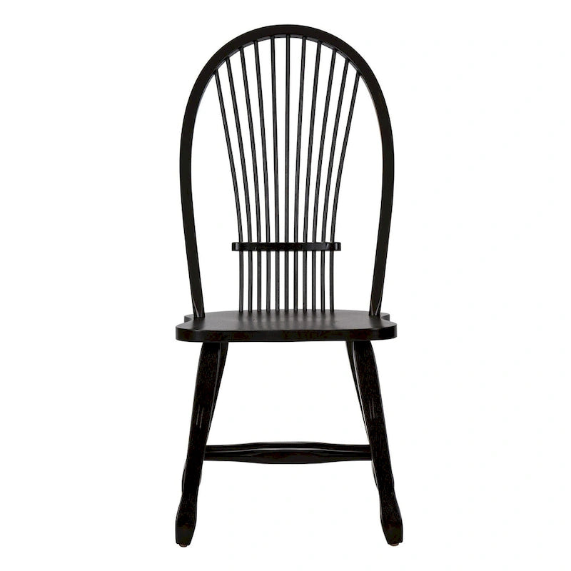 Treasures Rustic Black Sheaf Back Dining Chair (Set of 2)