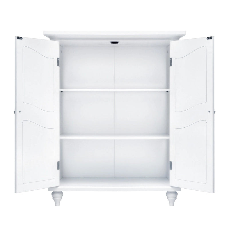 Freestanding 2-Door Floor Accent Cabinet | Versailles Style | Living Room Storage | Decorative