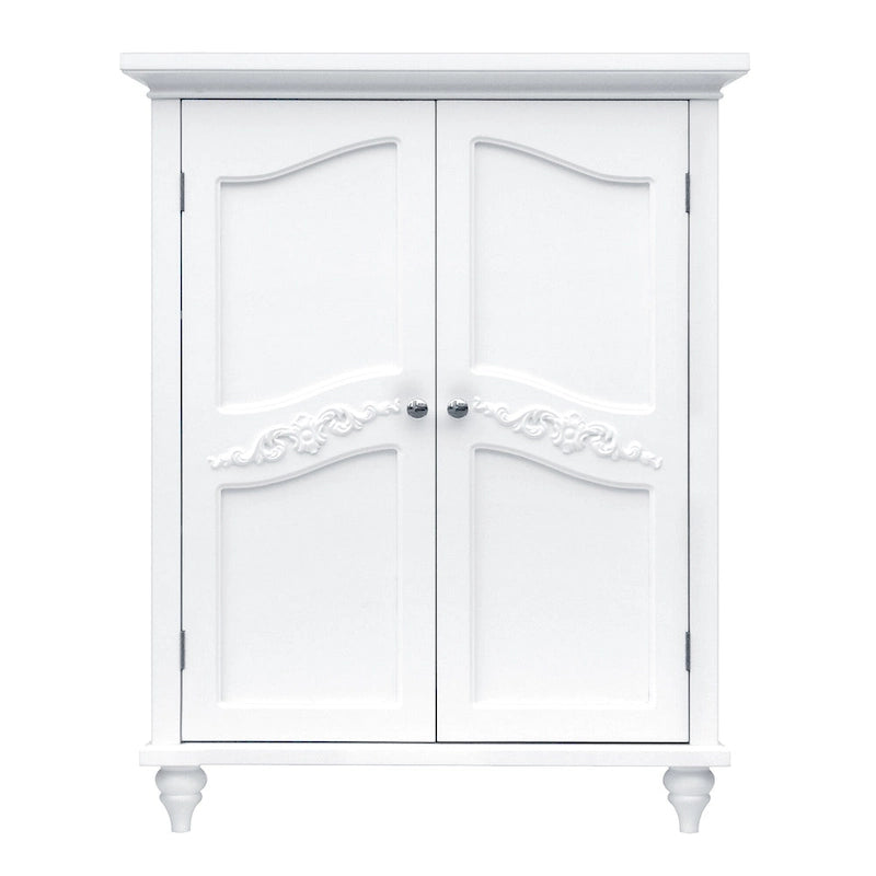 Freestanding 2-Door Floor Accent Cabinet | Versailles Style | Living Room Storage | Decorative