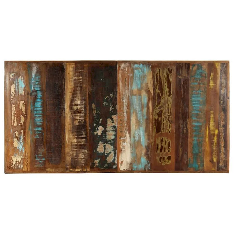 vidaXL Dining Table 63x31.5x29.5 Solid Reclaimed Wood - Multicolour
