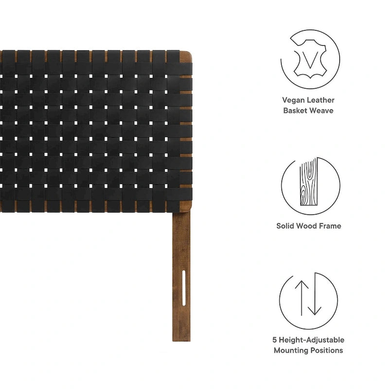 Sparta Twin/Full/Queen/King Vegan Leather Weave Headboard