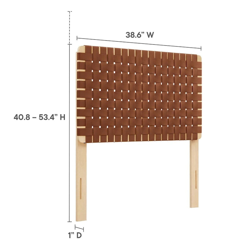 Sparta Twin/Full/Queen/King Vegan Leather Weave Headboard