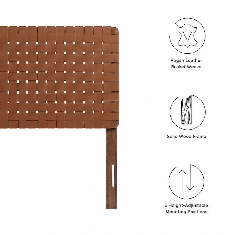 Sparta Twin/Full/Queen/King Vegan Leather Weave Headboard