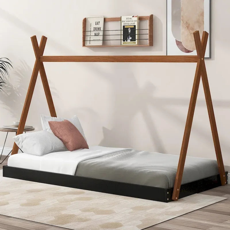 Tent Floor Bed with Triangle Structure