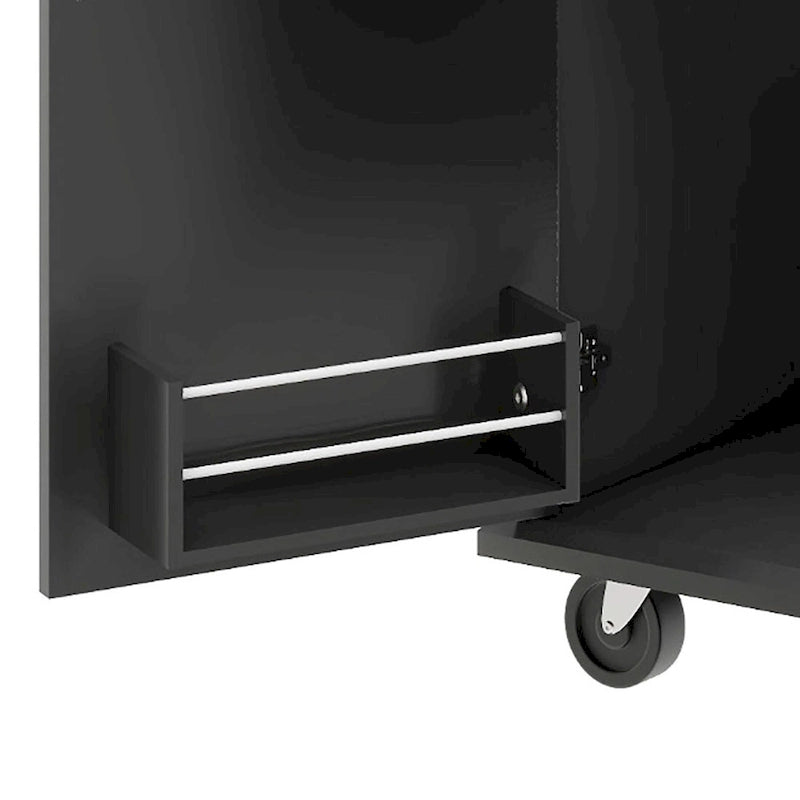 Modern Stylish Wooden Storage Kitchen Island Cart with a Drop Leaf