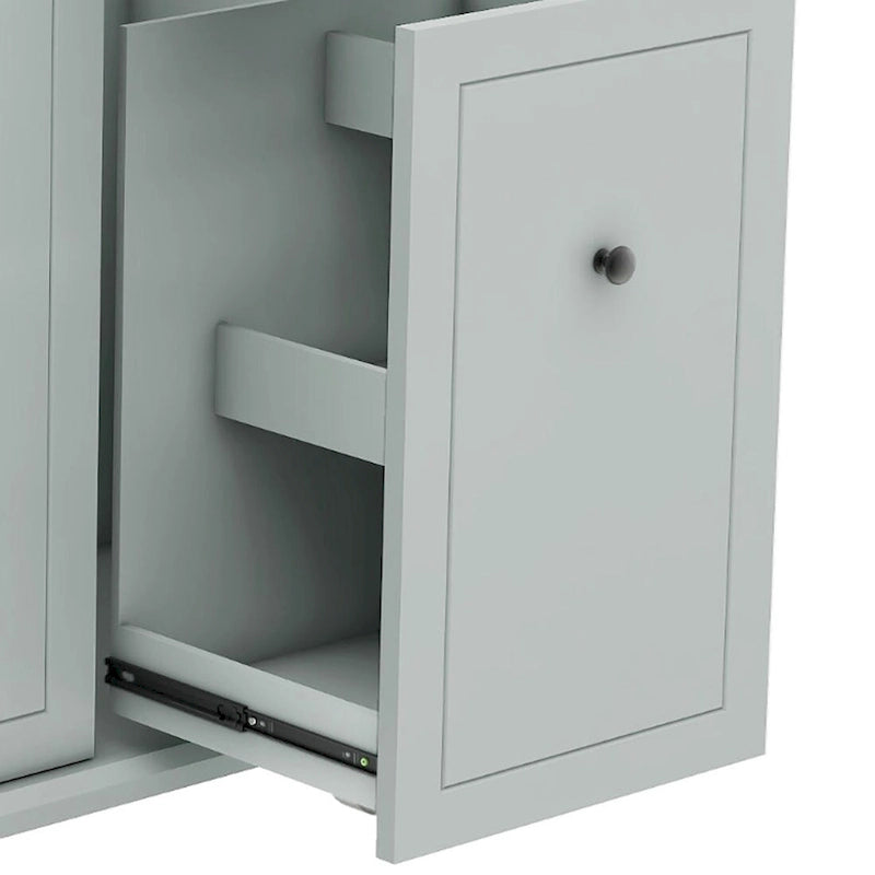 Modern Stylish Wooden Storage Kitchen Island Cart with a Drop Leaf