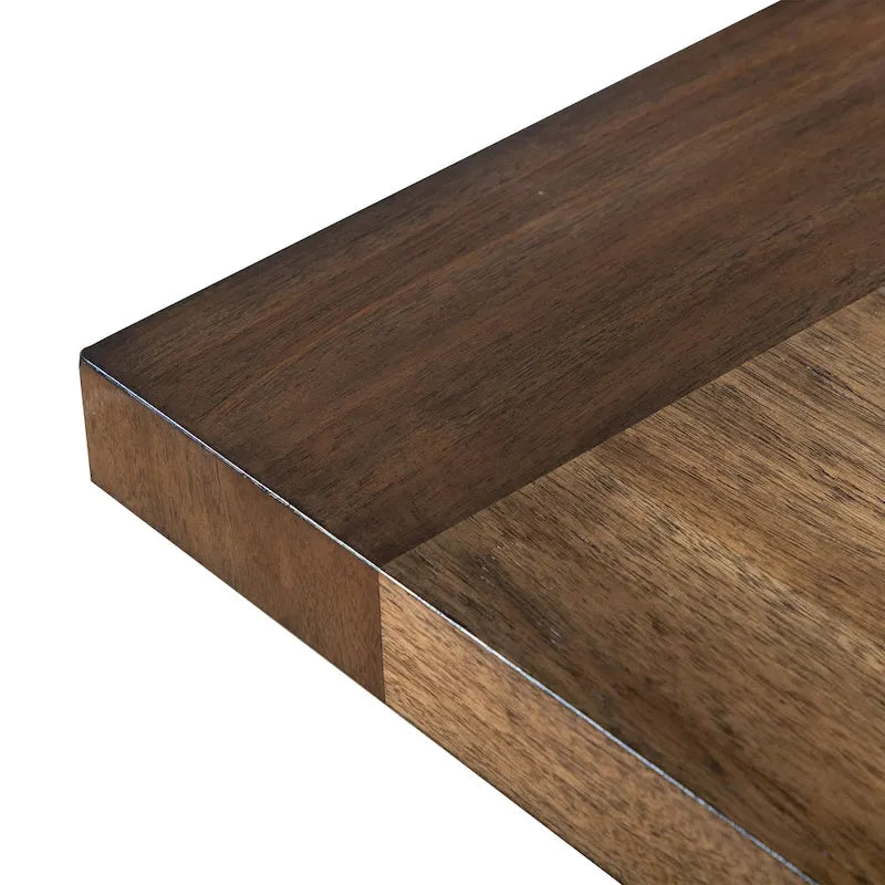 72-Inch Solid Wood Dining Table | Trestle Base | Farmhouse Modern | Seats 6 | Wood Veneer Top